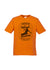 Orange Short Sleeve T Shirt.  Design is in black.  The graphics are of a silhouette of a kite surfer with the text Wind Riders, Carnarvon Western Australia,