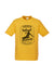 Golden Yellow Short Sleeve T Shirt.  Design is in black.  The graphics are of a silhouette of a kite surfer with the text Wind Riders, Carnarvon Western Australia,