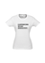 White Fitted Short Sleeve T Shirt. Graphic is stacked words in black. The text reads Listening with Empathy.