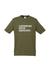 Khaki Short Sleeve T Shirt. Graphic is stacked words in white. The text reads Listening with Empathy.