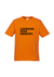 Orange Short Sleeve T Shirt. Graphic is stacked words in black. The text reads Listening with Empathy.