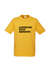 Golden Yellow Short Sleeve T Shirt. Graphic is stacked words in black. The text reads Listening with Empathy.