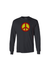 Black Long Sleeve T Shirt.  Graphic of a peace symbol in red with yellow background and black outline