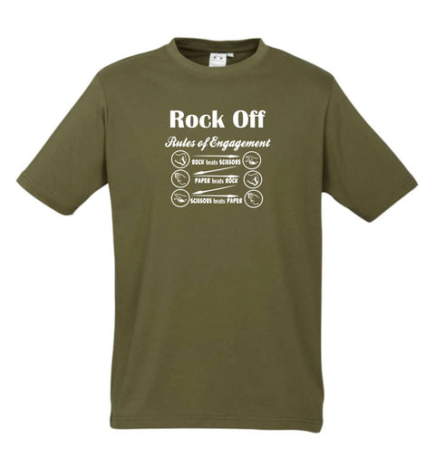 Rock Off - Rock Paper Scissors - Unisex Men's Short Sleeve T-Shirt