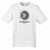 Flatlay white short sleeve t shirts with a designSun Catching up with the Moon - Ningaloo Solar Eclipse inspired Yinggarda and Payungu Language t shirt
