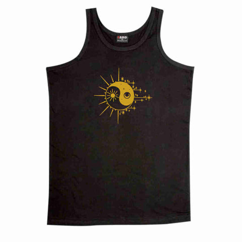 Yin Yang Sun Moon Solar Eclipse Inspired  - Unisex Singlet Tank t shirt