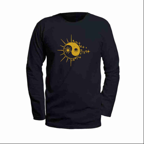 Yin Yang Sun Moon Solar Eclipse Inspired - Long Sleeve T Shirt