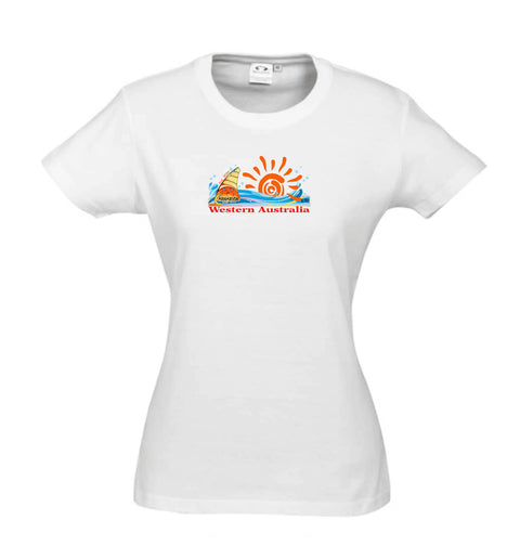 Carnarvon Windfest - Sunshine and Sea - Fitted Women's Short Sleeve T-Shirt