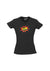 Fitted Short Sleeve T Shirt - Black - with the words Vim and Vigour in a burst of colour