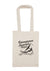 Long Handle Calico Bag, natural colour.  Design in black.  Graphic is a silhouette of a kite surfer with the text Carnarvon Western Australia.  It's all About the Summer Wind.